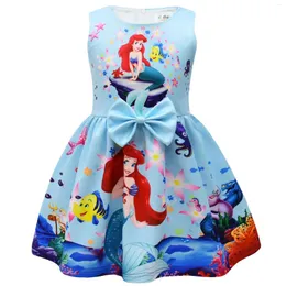 Girl Dresses Girls Mermaid Princess Dress Kids Baby Cartoons Casual Ariel Children Clothes 2-10 Years Party Skirts Clothing