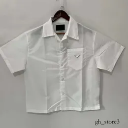 pra da t 셔츠 2022 미국 여성 남성용 남성 T 셔츠 연습 폴로 레저 브랜드 짧은 블라우스 셔츠 클래식 거꾸로 거꾸로 수입 된 고품질 나일론 pra 967