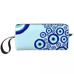 Cosmetic Bags Evil Eye Pattern Makeup Greek Amulet Nazar Lucky Charm Men Bag Fashion Travel Organizer Case