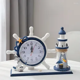 Relógios de mesa Mediterrâneo Relógio Criativo Pêndulo Decoração de Mesa Assento Doméstico