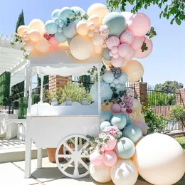 100 Stück Macaron Blau Rosa Orange Luftballons Girlande Kit Event Party Hintergrund Hochzeit Dekoration Kinder Geburtstag Babyparty X0726310y