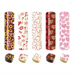 Baking Tools 5Pcs Chocolate Transfer Paper Mold Sheet A4 Decoration For Love Heart Edible Glutinous Rice Cake