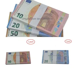 Other Festive Party Supplies Wholesales Prop Money Copy 10 20 50 100 200 500 Fake Notes Faux Billet Euro Play Collection Gifts 100 DhzevPG20