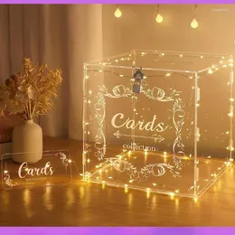 Party Mosty akrylowe karty ślubne z zamkiem do recepcji fundusz miodowy