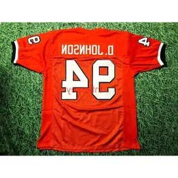 Cheap Mit Custom DWAYNE JOHNSON MIAMI HURRICANES JERSEY THE ROCK BALLERS OLM STITCHED Add Any Name Num 25