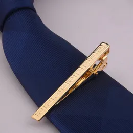 أزياء بيع Metal Gold Tie Clip الأعمال الرسمية ارتداء العريس الزفاف 240122