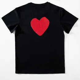 Мужская рубашка дизайнер Commes Heart Женская Garcons Quanlity Cotton Cdg с коротким рукавом