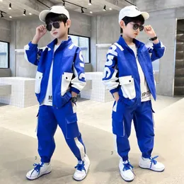 Set di abbigliamento Tute Autunno Primavera Abiti sportivi 2024 Set da ragazza coreana per ragazzo 2 pezzi Vestiti 5 6 8 10 12 14 anni Bambini