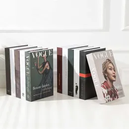 Livros falsos de luxo, livro decorativo, caixa de livro de moda, decoração de sala de estudo, acessórios, cafeteria de natal, modelo de livro falso sdf q0231z