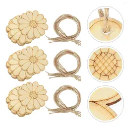 Fiori decorativi Beavorty Trucioli di legno fai da te non verniciati 50 set Ritagli di libellule non finiti Etichette regalo in legno di Natale Forme artigianali di Natale