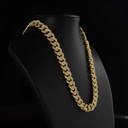 Copper and Diamond Cuban Chain Moissanite Mens Necklace Customizable Cuban Chain
