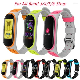 Watch Bands Bracelet For Xiaomi Mi Band 3 4 5 Sport Silicone Wrist Strap 6