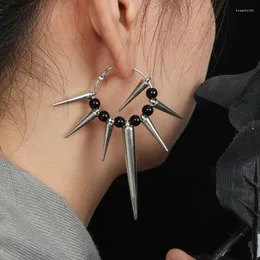 Brincos pendurados gótico grunge rock acessórios rebite argola legal hip hop para mulheres joias egirl punk moda coreana
