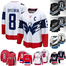 뜨거운 판매 Washington''Capitals''8 Alex Ovechkin 2023 시리즈 Jersey Darcy Kuemper Nicklas Backstrom T.J. 오시 톰 윌슨 존 칼슨 딜런 스트롬 쿠