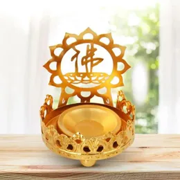 Titulares de vela Shadow Art Hollow esculpido Tealight Creative Copper Alloy Buddhist Lamp Buddha Home Home