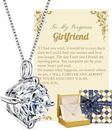 A romantic anniversary gift for her a birthday gift from her husband to his wife a Moselle diamond pendant necklace the best jewelry gift for a girlfriends mother and da