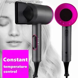 Secadores de cabelo salão profissional secadores de cabelo elétricos 2000w forte potência 2 em 1 vento frio quente negativo iônico secador de cabelo q240131