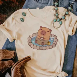 Magliette da donna Capybara Tee Donna Estate Anime Streetwear Top Girl Abiti firmati