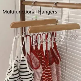 Hangers Multifunctional Solid Wood Hanger Sling Vest Underwear Storage Artifact Tie Scarf Bra Rack Wardrobe Supplies
