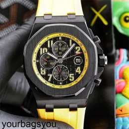 Ap Mens Watch Automático Mecânico Designer Relógios 42mm Sapphire Relógio de Pulso Octogonal Pull Sand Steel Shell Borracha Strap Montre De Luxe YCVK