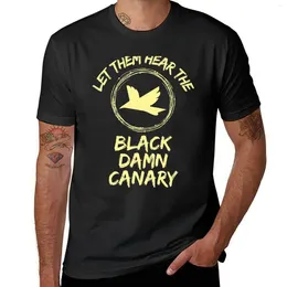 Polos masculinos deixe-os ouvir o maldito canário preto camiseta suor gráficos camisetas para homem gráfico