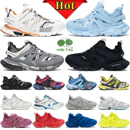 Sapatos de desenhista Track 3 3.0 Paris Homens Mulheres Triple S Sapatos Casuais Branco Laranja Preto Rosa Azul Sapatilhas Gomma Treinador de Couro Nylon Sapatos de Plataforma Impressos