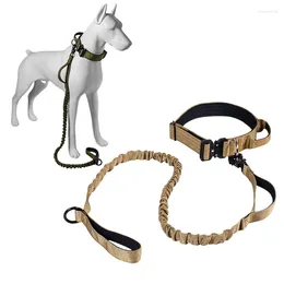 Collari per cani Collare tattico durevole Guinzaglio militare regolabile in nylon Shepard tedesco per accessori per animali domestici da addestramento a piedi di medie e grandi dimensioni