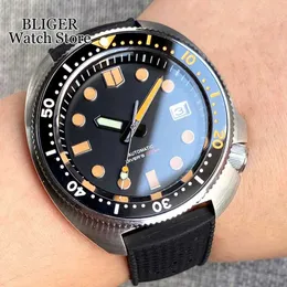 Другие часы Tandorio Diver Автоматические часы Мужские черные оранжевые водонепроницаемые наручные часы 20 бар Япония NH35A Movt Sapphrie Crystal 120 Click Bezel J240131