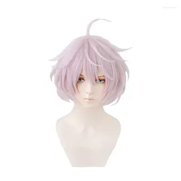Party Supplies Senju Kawaragi Cosplay Wig Anime Tokyo Revengers Purple Pink Short Heat Resistant Synthetic Hair Halloween Wigs