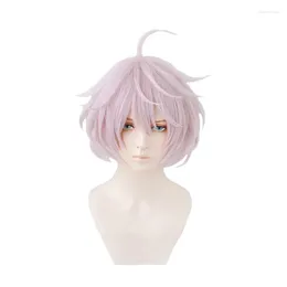 Fontes de festa peruca cosplay senju kawaragi anime tokyo revengres roxo rosa curto resistente ao calor perucas de cabelo sintético para halloween