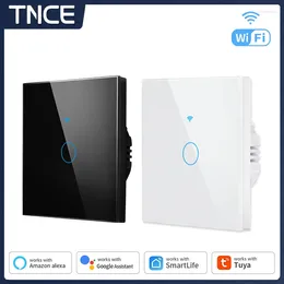 Controle de casa inteligente TNCE Tuya WiFi Switch UE 1/2/3/4 Gang RF433 Painel de parede Light Touch Trabalho com Alexa Google Voice