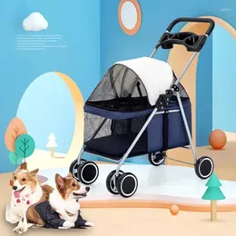 Trasportino per cani Animali domestici per cani Trasporto Carriola Design di stoccaggio Cestino di grande capacità Carrello antivento ventilato