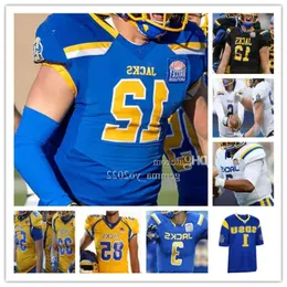 College NCAA South Dakota State Jackrabbits Sdsu Jacks Football Jerseys Mark Gronowski Adam Bock Isaiah Davis Jaxon Janke Jadon Amar John 90