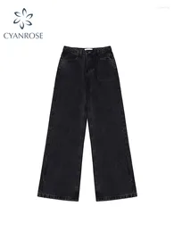 Women's Jeans Woman High Waist 2024 Summer Wide Leg Female Pants Streetwear Loose Black Mom Fashion Baggy Boyfriend Jean Trousers