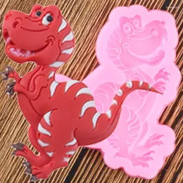 Bakning formar 3d djur dinosaurie silikonformar baby födelsedag fondant kaka dekorera verktyg godis lera choklad gumpaste