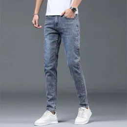 2023 frühling und Herbst Jeans männer Slim Fit Elastische Füße Hosen Student Koreanische Ausgabe Trendy Jugend Vielseitige Hosen