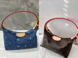 Wysokiej jakości luksusowy projektant torebek nowa dżinsowa torba na lunch damską torebkę pod pachami torebka Bombag Bombag