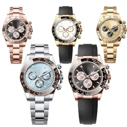 Luxury Mens Daytonas Watch Ruch Chronograph Automatyczny projektant zegarków Mężczyźni 904L Day Tona Mechanical Wristwatch 40M L1NS#