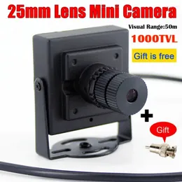 Mini câmera cctv lente de 25mm monitor de longa distância ângulo de visão 10 graus 700tvl vigilância por vídeo de segurança