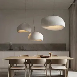 Pendant Lamps Nordic Wabi Sabi Led Lights Dining Room Hanging Coffee Chandelier Bedroom Living Lighting Home Decor Fixtures