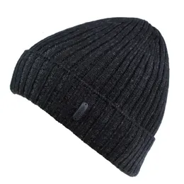 Connectyle Classic Fashion Warme Wintermütze für Herren, dicke Rippstrick-Beanie mit Zopfmuster, Uhrenmütze mit Fleecefutter, Totenkopfmütze 240131