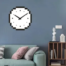 Reloj De Pared De Estilo Moderno Diseño De Arte De Píxeles Para