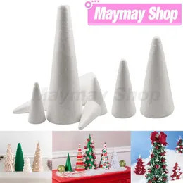 30pcs White Cone Shape Christmas Tree Polystyrene Foam Materials...