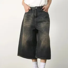 DHgate.com:Plus Size Denim Shorts Womens Loose Wide Leg Hat
