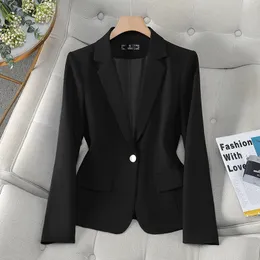 Korean Style Jacket: Womens One Button Blazer, Autumn