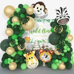 22-teiliges Safari-Tierballon-Set – Wilde Geburtstagsdekoration Mit Löwenkrone Für Den 1. Geburtstag