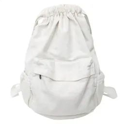 【S/E/O】DRAWSTRING NYLON BACKPACK WHITE DRAWSTRING NYLON BACKPACK CREAM BEIGE - prends soin de toi