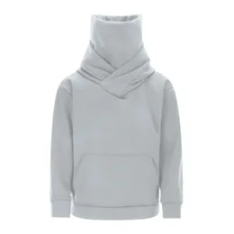 Cowl Neck Cross Neck Hoodie Wholesale Mens High Collar Fleece