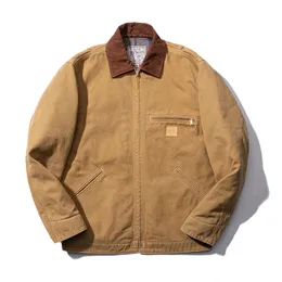 DHgate.com:Relaxed Fit Red Workwear Jacket - Blanket Lined