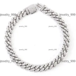 Custom Iced Out Miami Cuban Link Chain Gold Plated Hip Hop Jewelry,  Diamond Moissanite Cuban Chain Bracelets Personalized Style